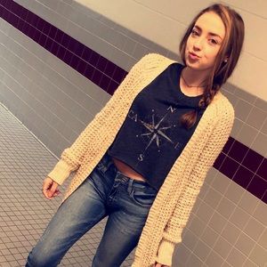 Cropped compass shirt